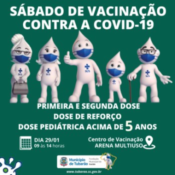 Crianças de 5 anos ou mais poderão receber o imunizante contra a Covid-19 neste sábado em mutirão de vacinação