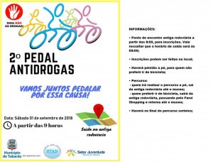 2º Pedal Antidrogas é neste sábado (1º)